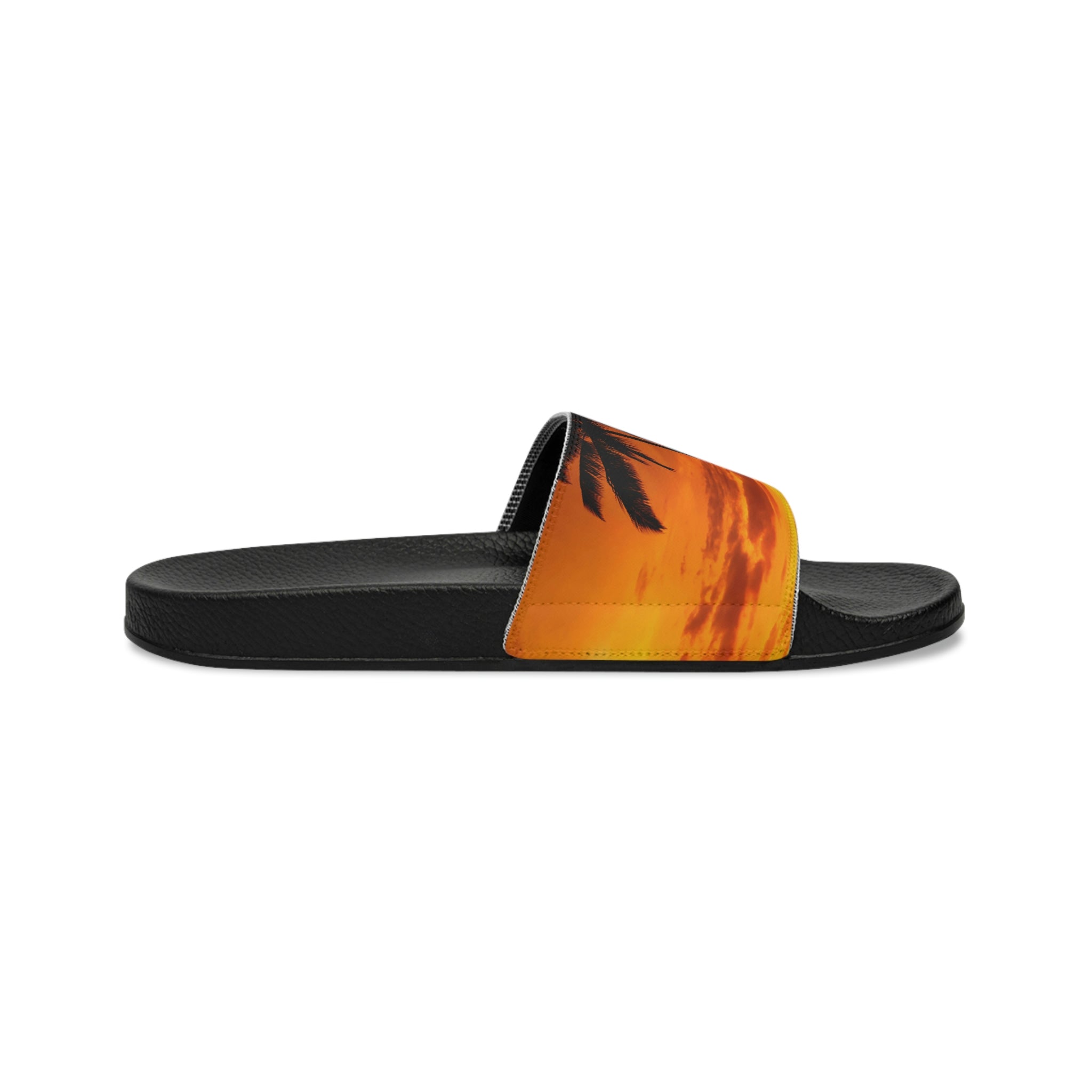 Sunset Palm Trees Slide Sandals