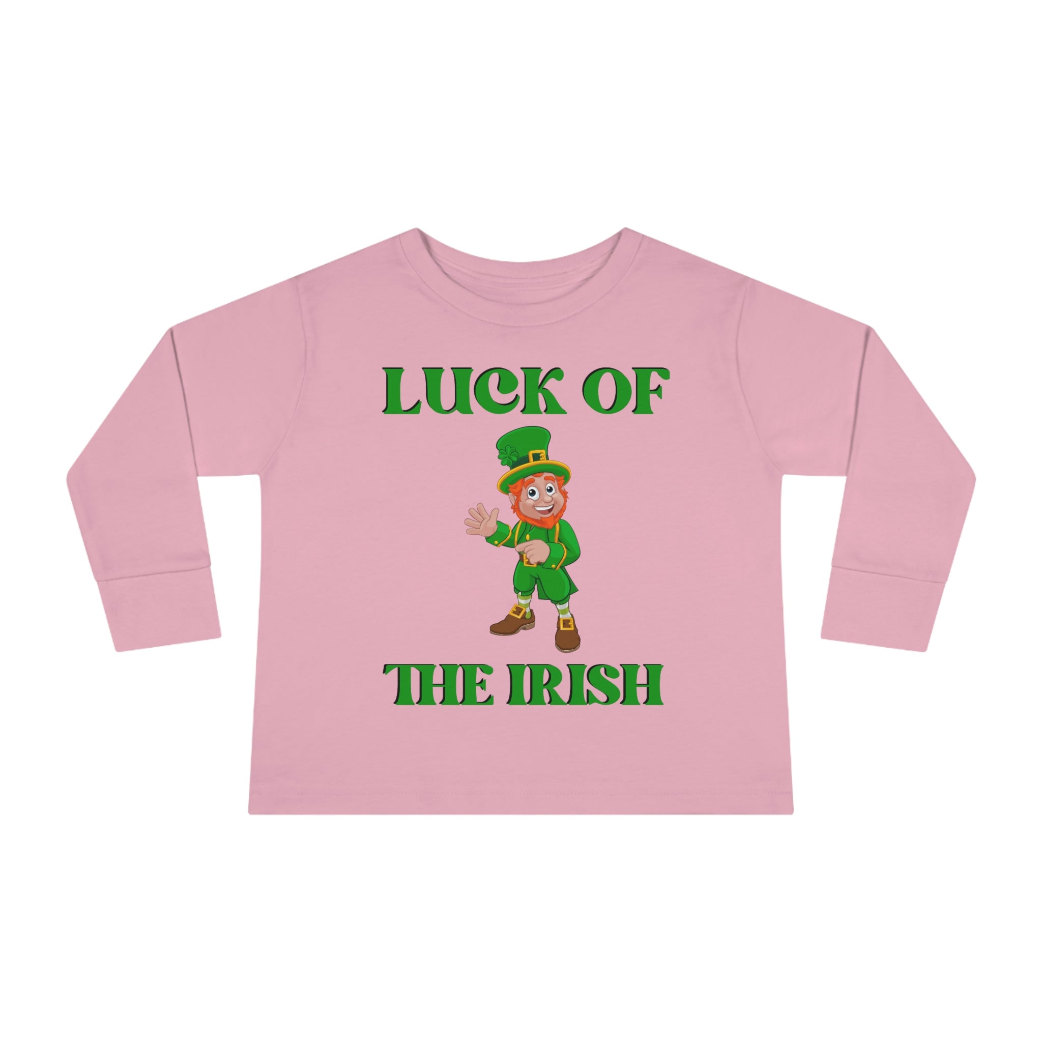 Luck Of The Irish Toddler Long Sleeve Pumpkin Tee