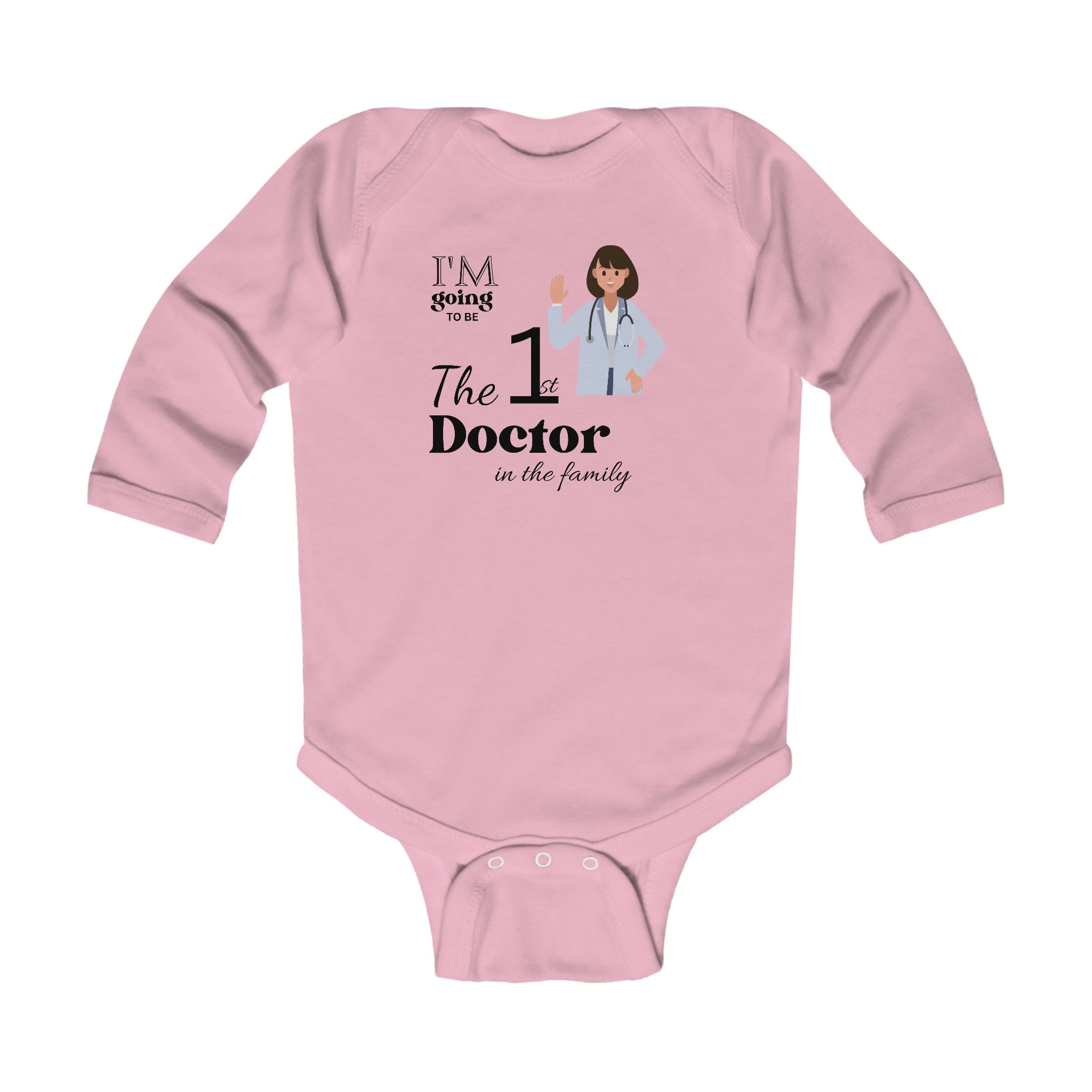 I'm The 1st Doctor In the Family Long Sleeve Baby Bodysuit