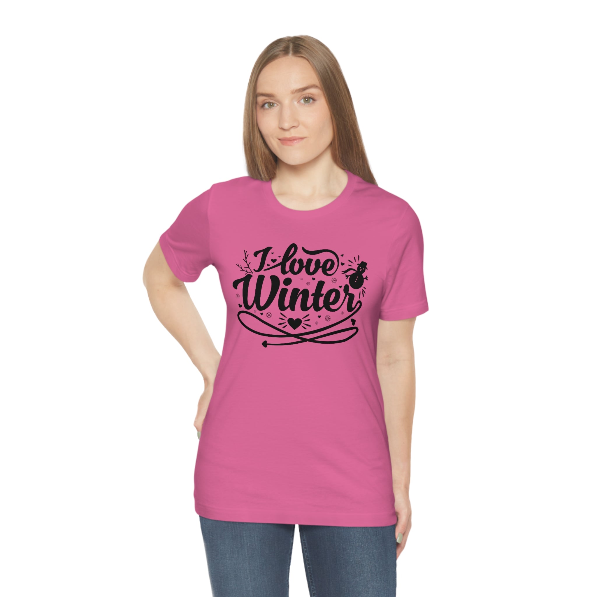 I Love Winter Women Christmas Tee, Christmas T-shirt, Merry Christmas T-shirt, Unisex T-shirts, Unisex jersey short sleeve tee