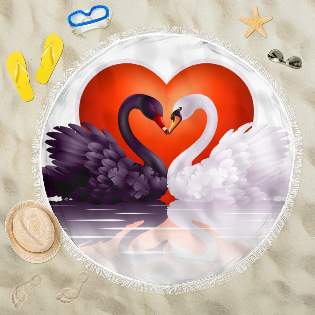 Swan Love Beach Blanket