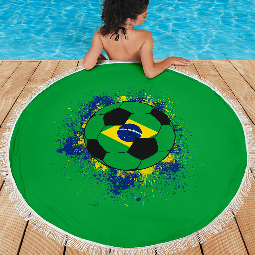 Brazil Soccer Beach Blanket