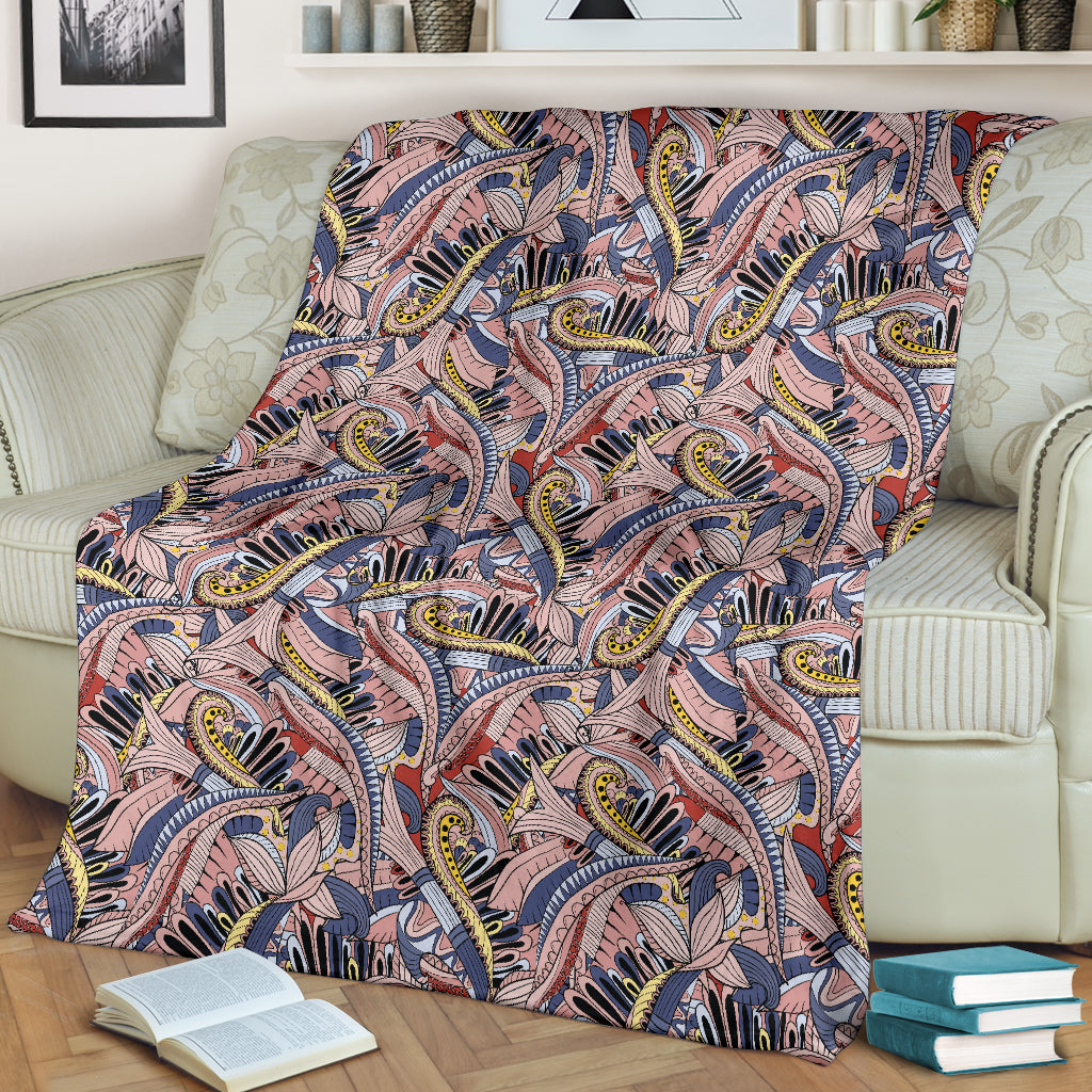 Funky Patterns in Pinks - Throw Blankets