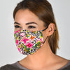 Load image into Gallery viewer, Leopard Print and Flowers Face Mask with Filters
