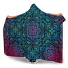 Load image into Gallery viewer, Bohemian Rainbow (Black) - Hooded Blankets