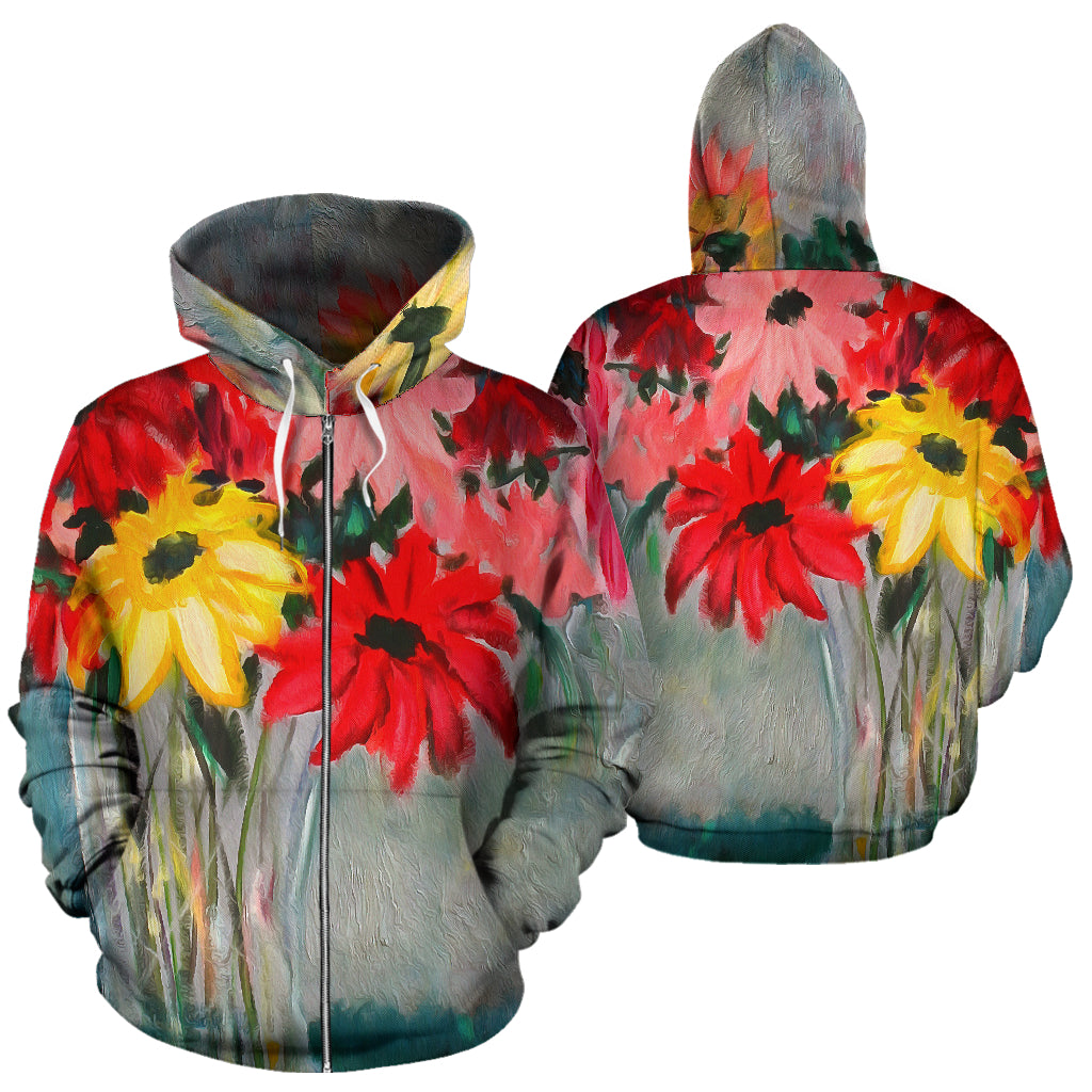 The Crystal Vase Zip Up Hoodie from Fine Art Painting