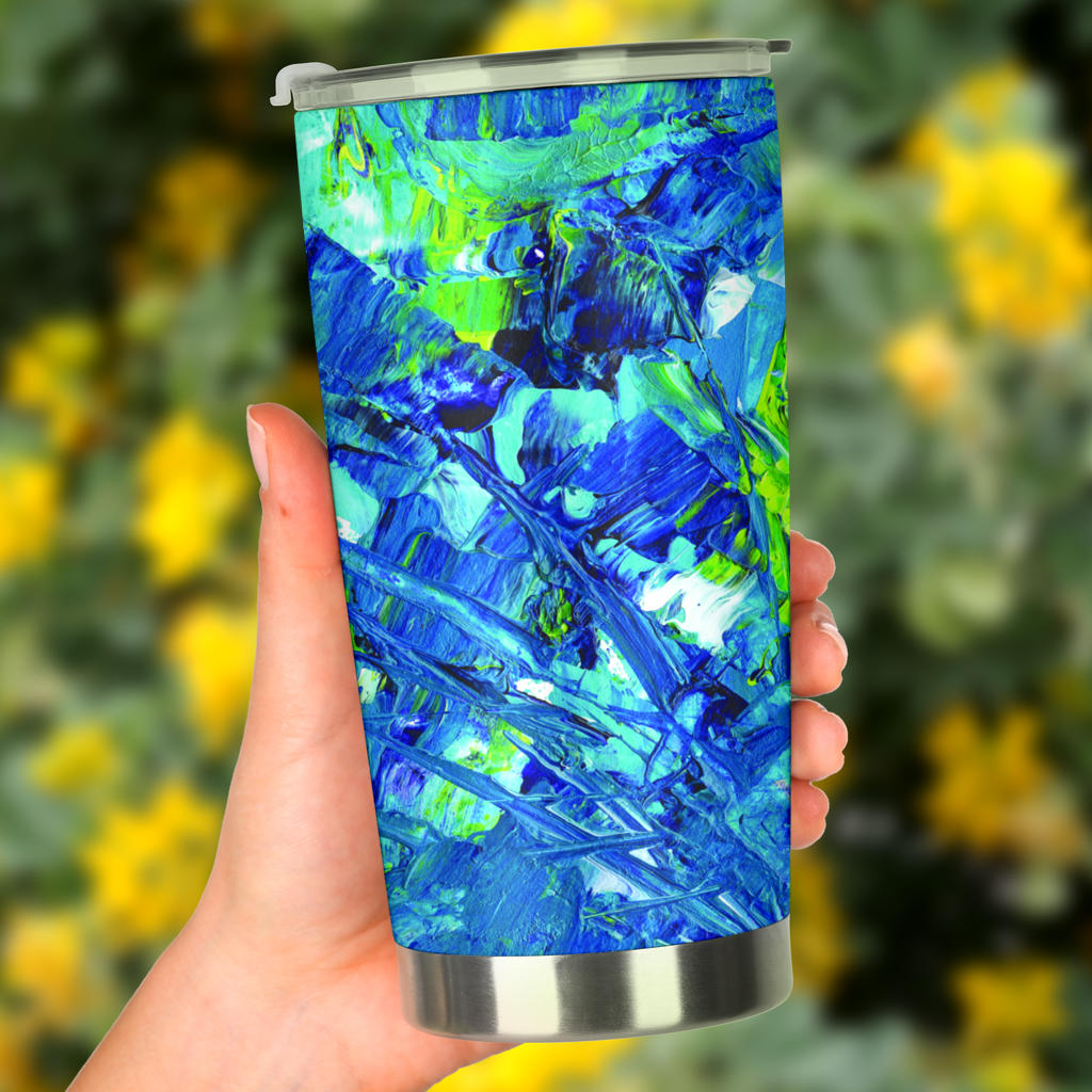 Abstract Oil Paintings Travel Tumbler