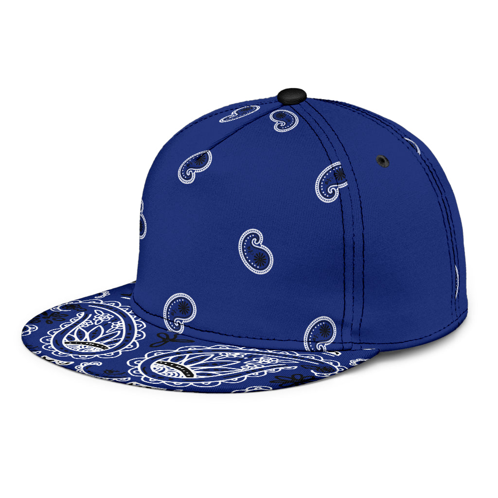 Royal Blue Bandana All Over Snapback Hat