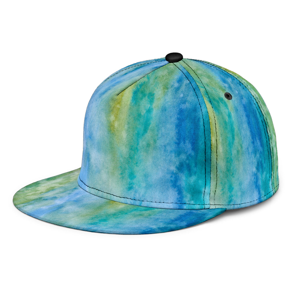 Snapback Hat Blue Watercolor Pastel