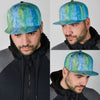 Load image into Gallery viewer, Snapback Hat Blue Watercolor Pastel